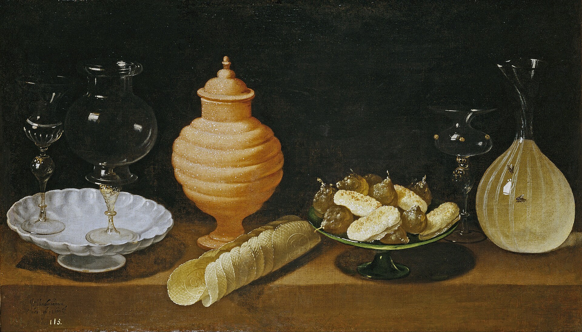 Still-Life of Glass, Pottery, and Sweets