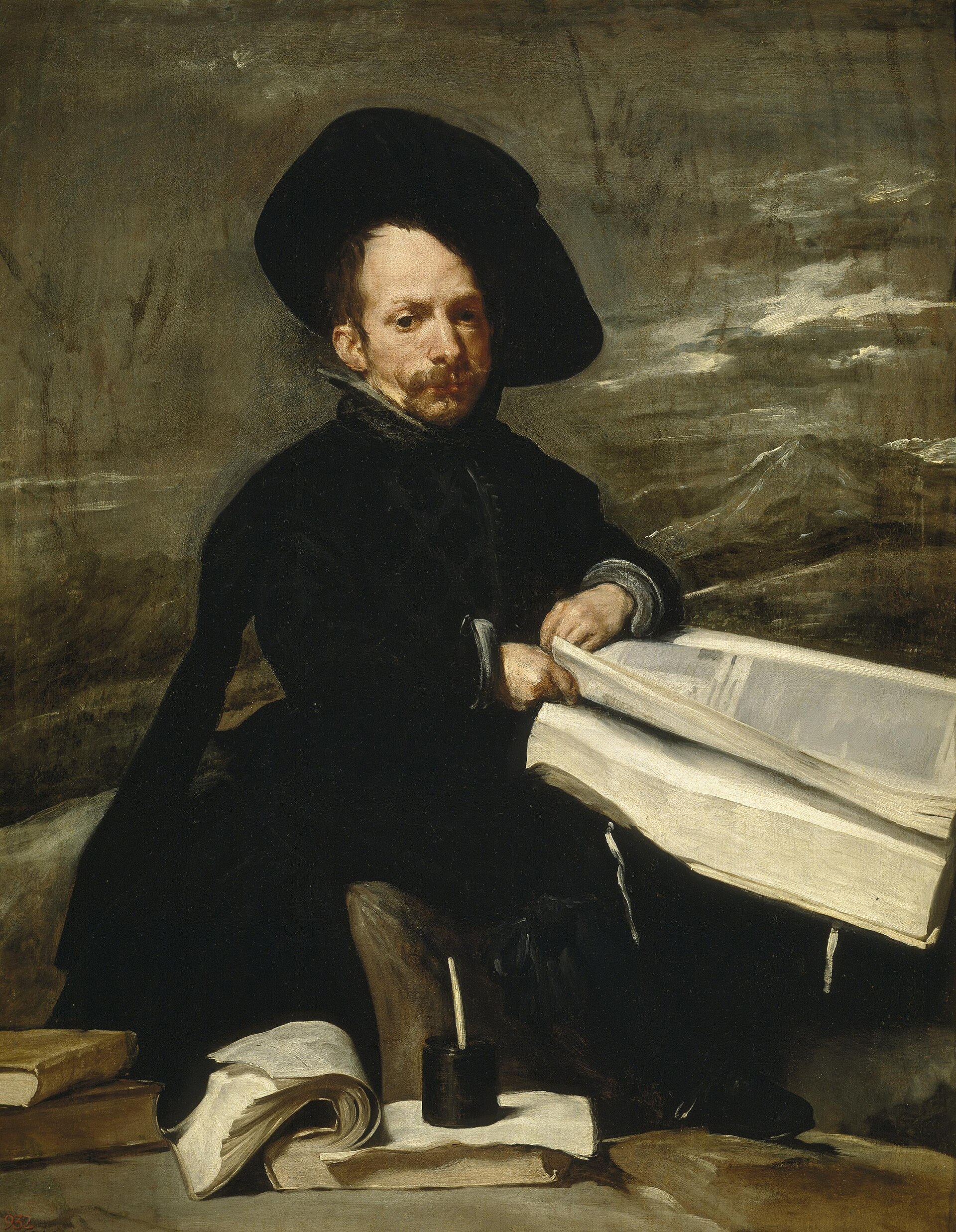 Buffoon with books, formerly known as portrait of "el Primo"